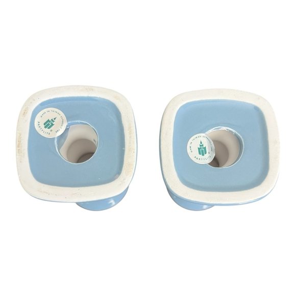 A Pair of Partylite Candle Holders French Blue P0228, 7/8" Candlestick Original - Picture 7 of 8